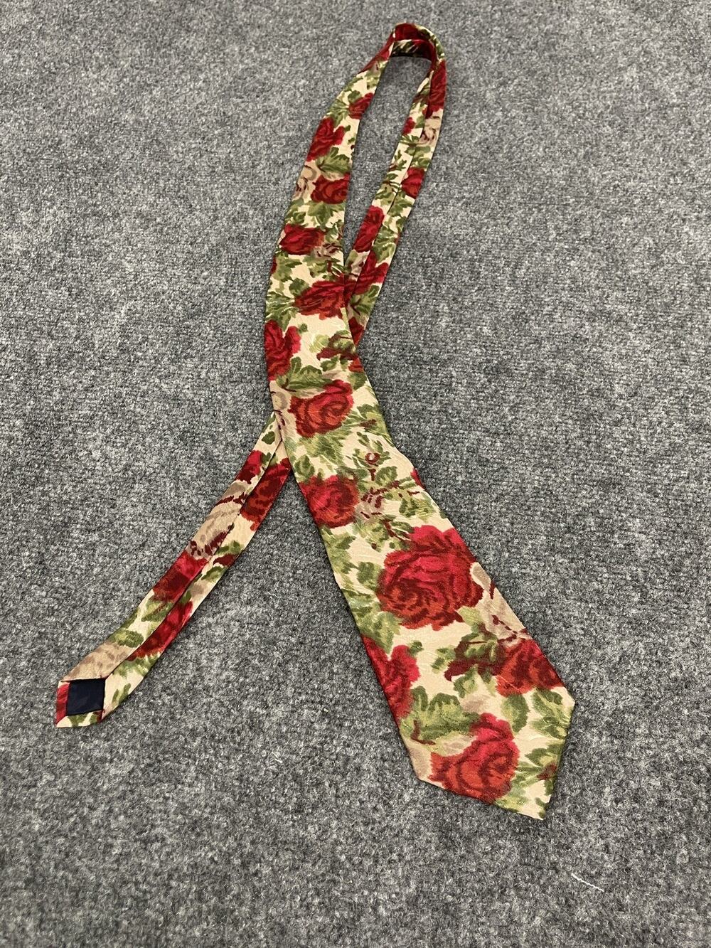 Florence Tie Mens 100% Silk Hand Made In Italy Floral Aloha Hawaiian N57